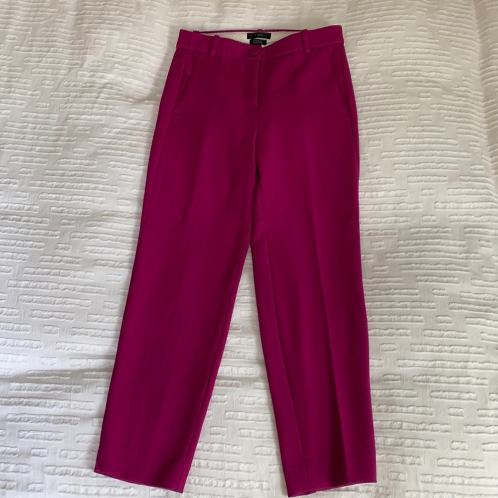 Pink J Crew High-Rise Cameron Pants in Four Season Stretch